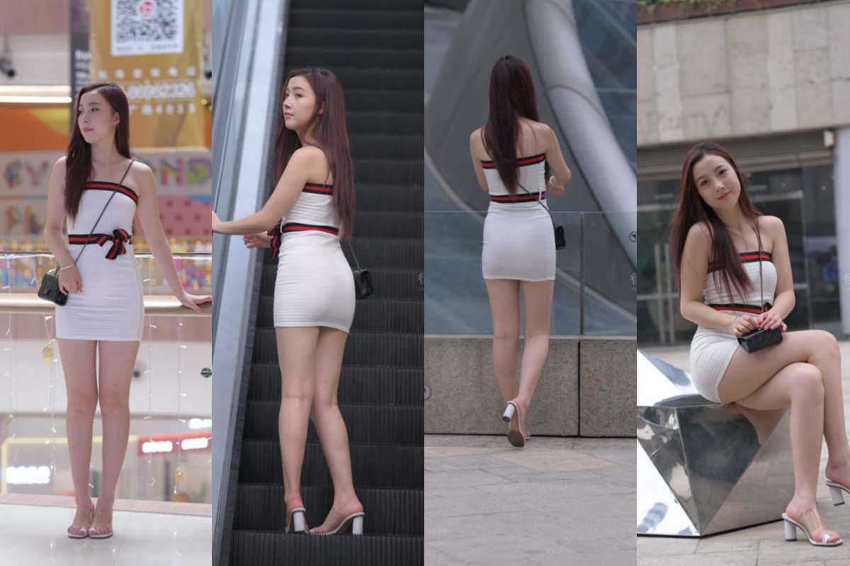 抹胸白裙女孩 ~ 图片+V