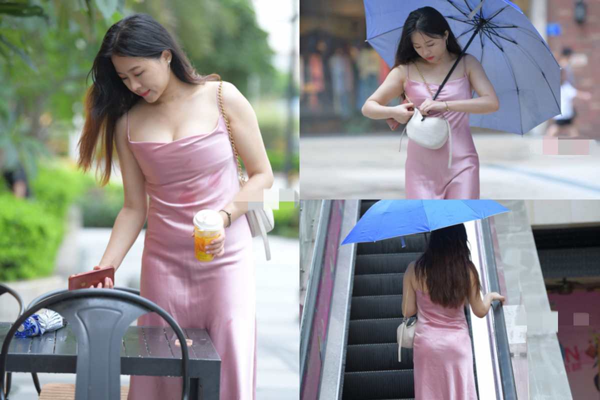 搭讪粉红裙美妇 ~ 图+视频