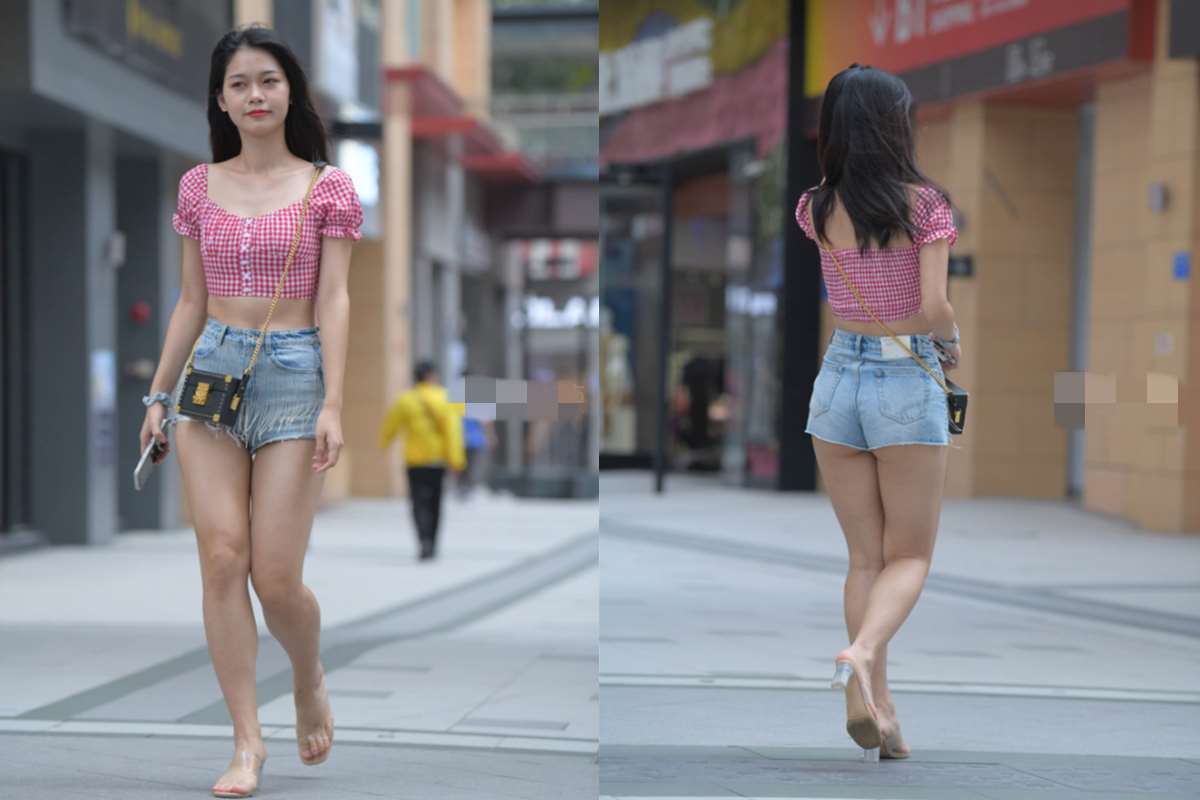 牛仔热裤女孩 ~ 套图+视频