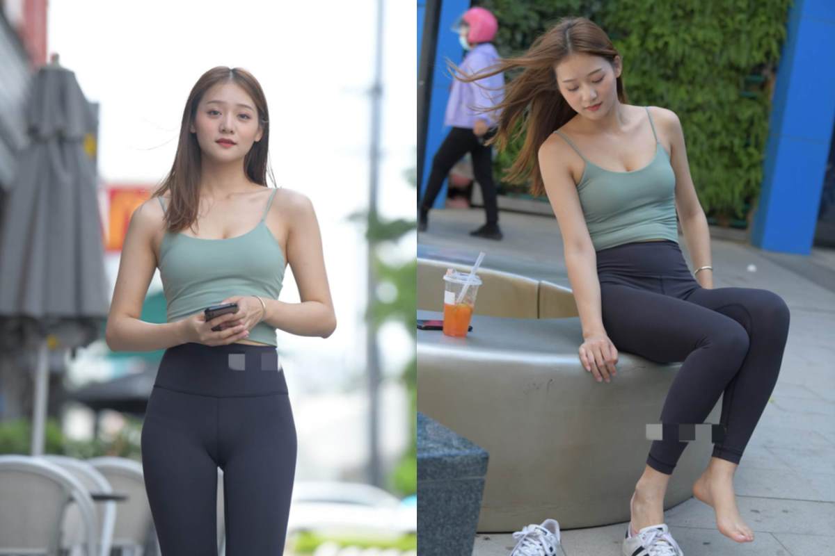 黑色瑜伽裤美女图+视频