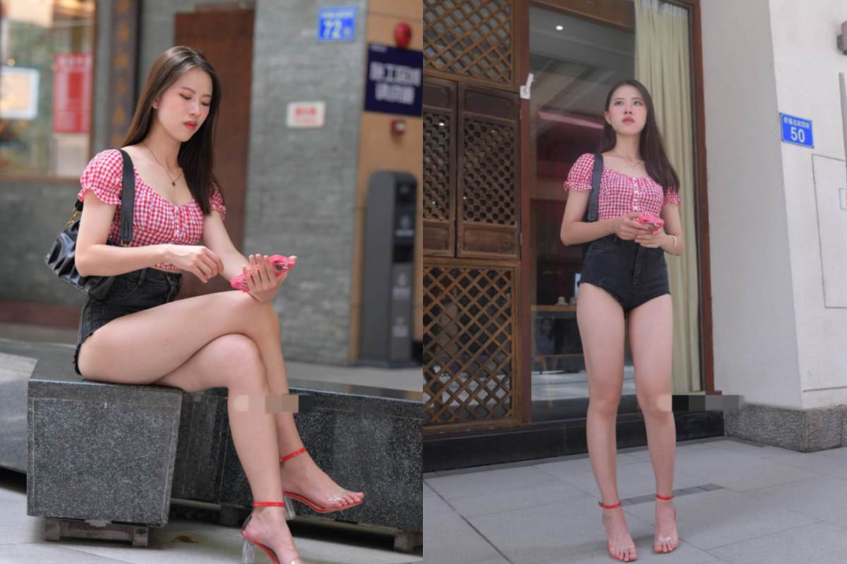 黑色热裤大长腿小姐姐图+视频