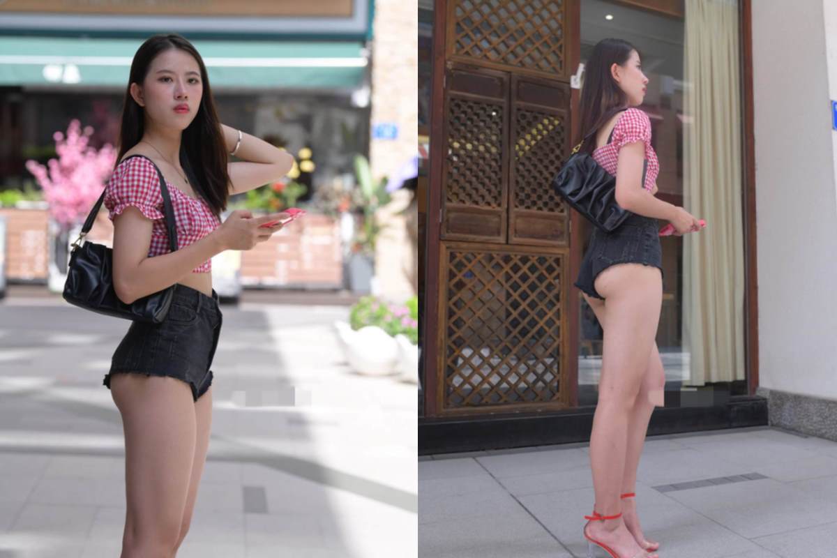 黑色热裤大长腿小姐姐图+视频