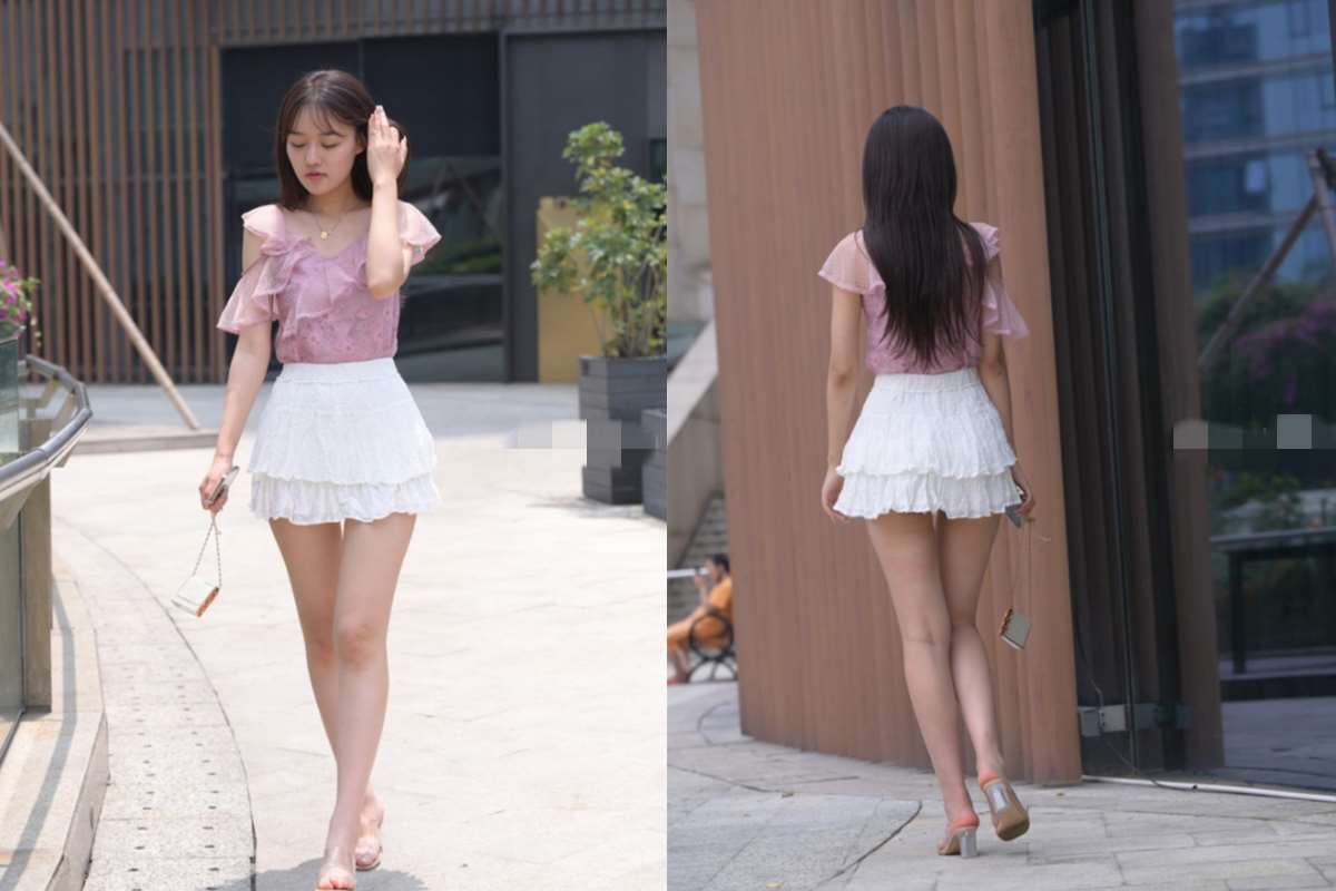 小白短裙气质美女~套图+视频