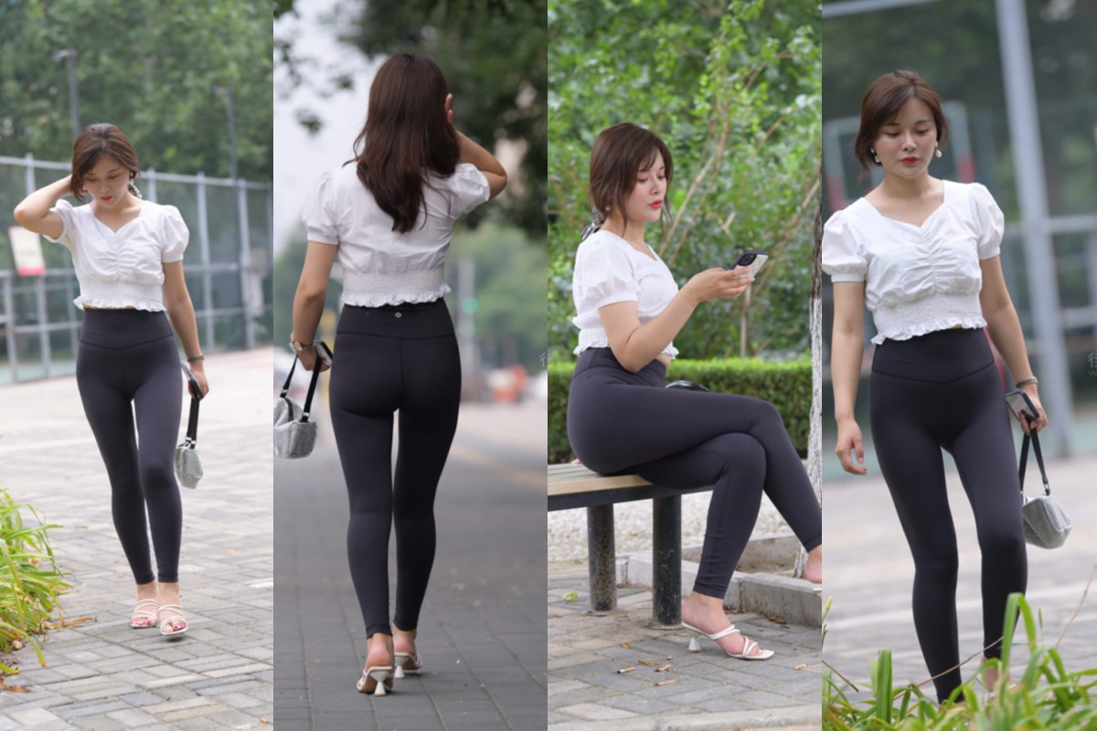 性感黑色瑜伽裤