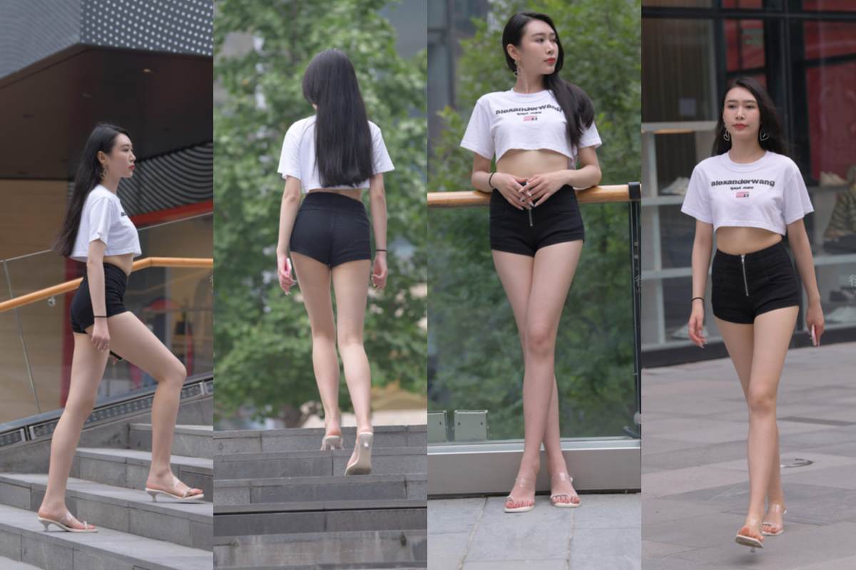 黑色热裤美腿美女