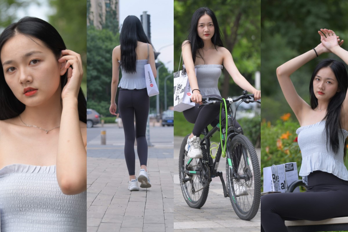 黑色瑜伽裤美女