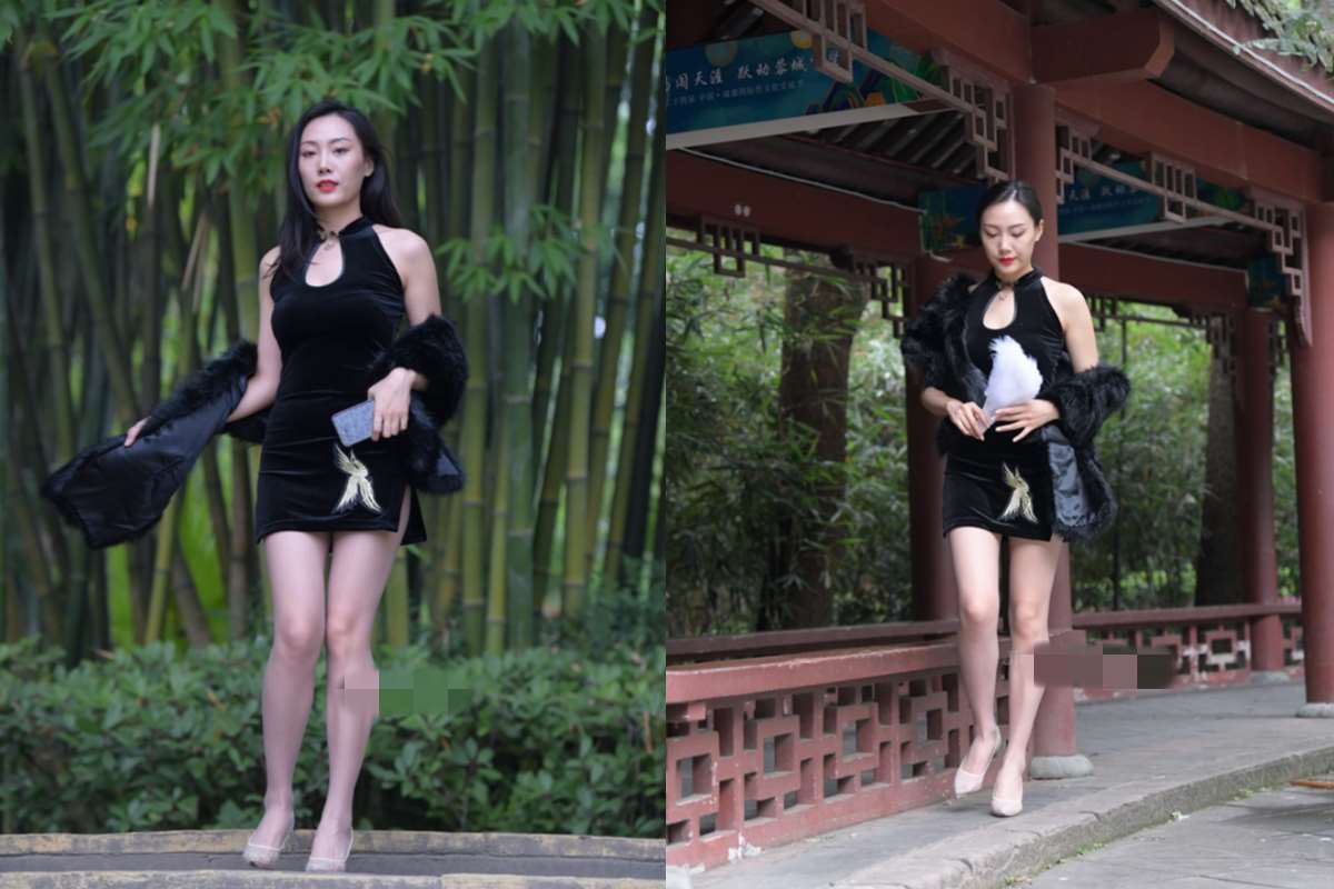 性感黑色短裙丝袜美女 ~ 图+视频