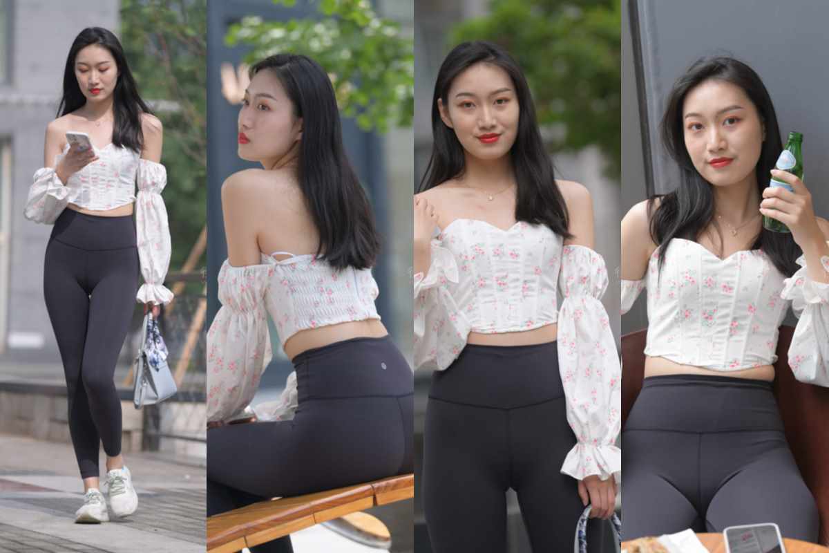 紧身瑜伽裤女孩