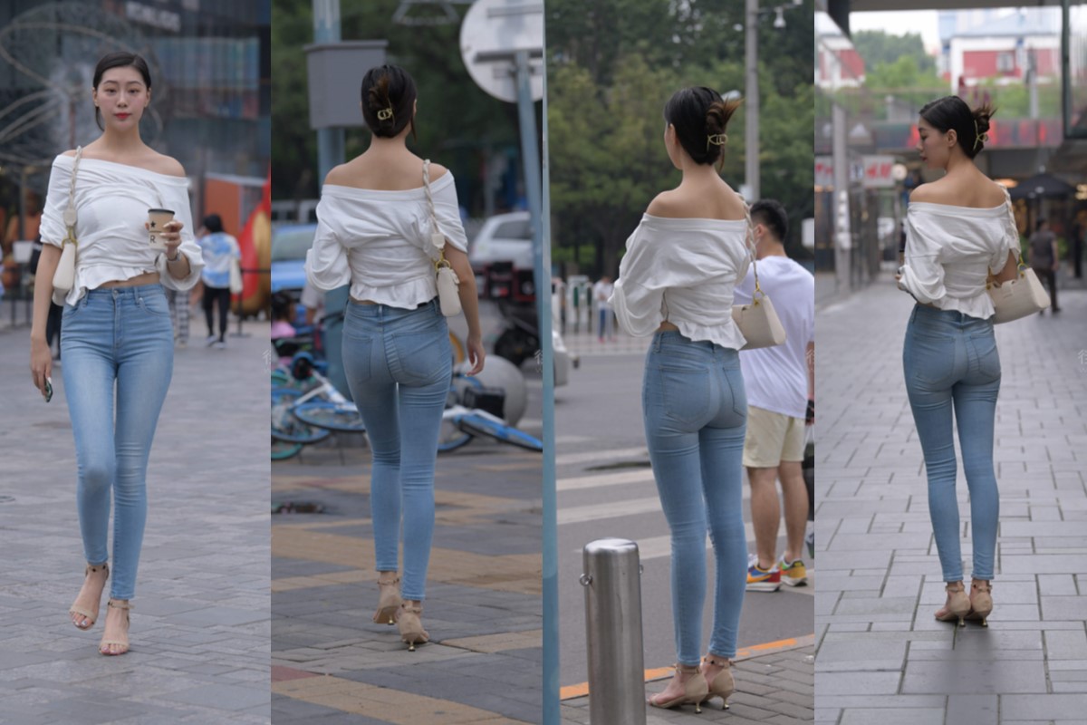 高挑的紧牛美女