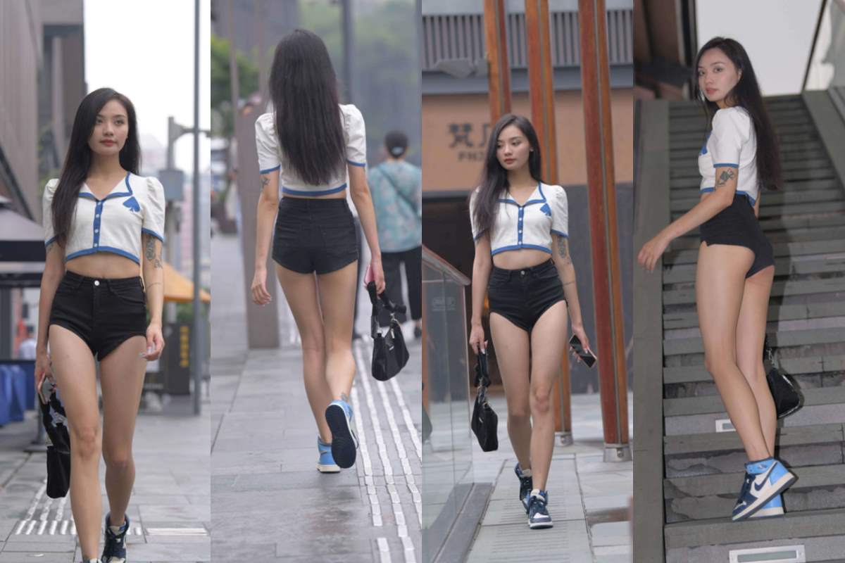 【6月摄影作品】黑色热裤美女