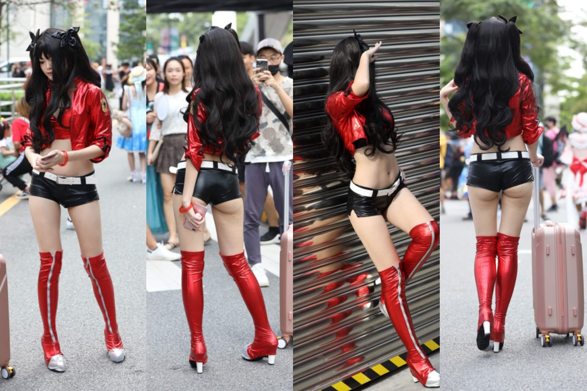 超短皮热裤女孩 【套图+视频】