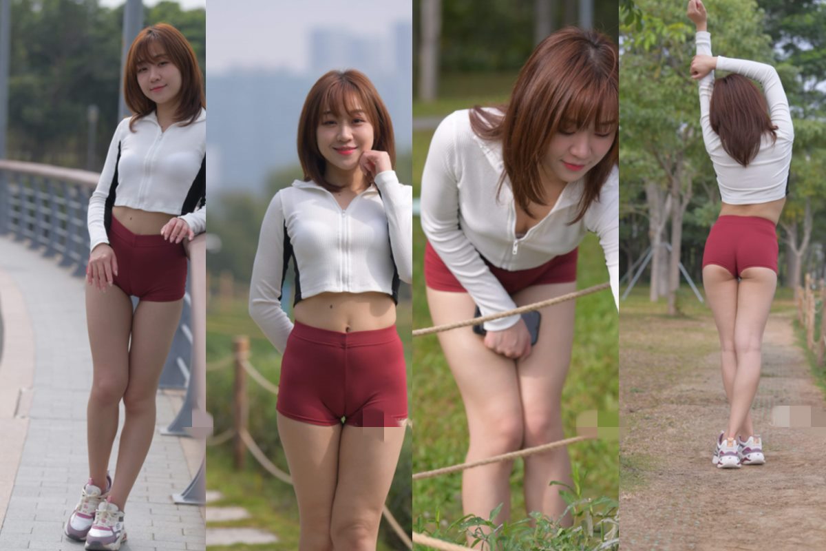 红石摄影作品★心动女孩~枣红热裤【套图+视频】