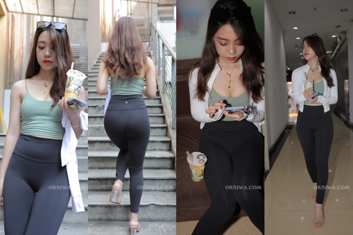 一筒街拍作品★黑色瑜伽裤小姐姐 【套图+视频】