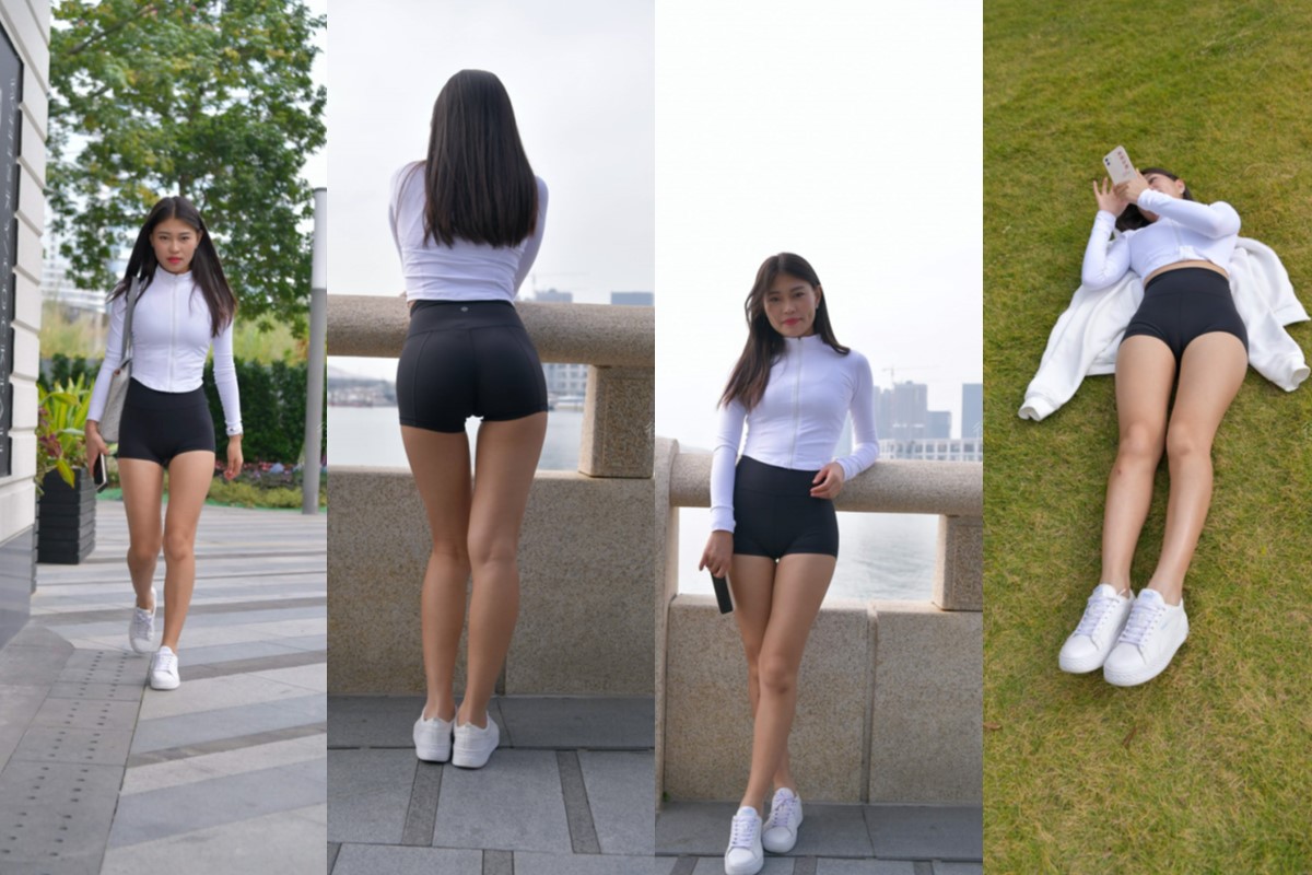 一只麋鹿专区●黑色瑜伽热裤美女 【套图+视频】