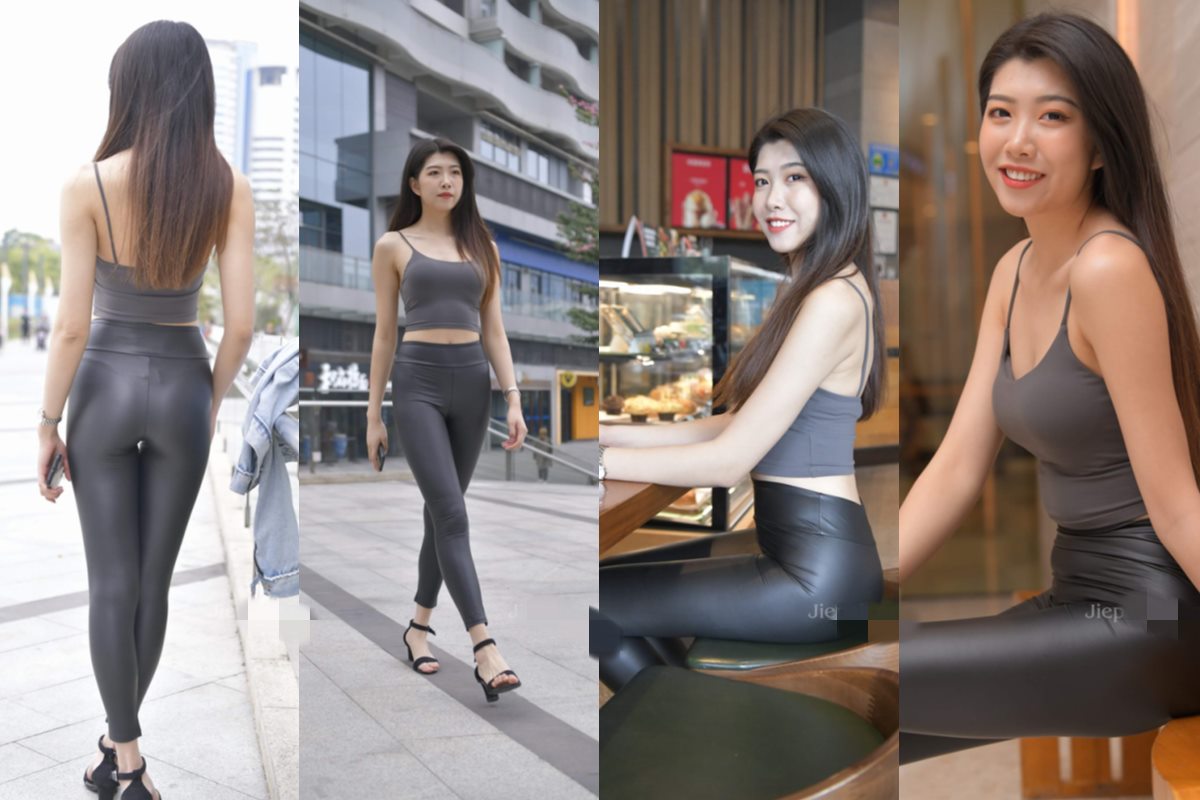 红石街拍作品★小姐姐的茶旅时光~紧身皮裤【套图+视频】