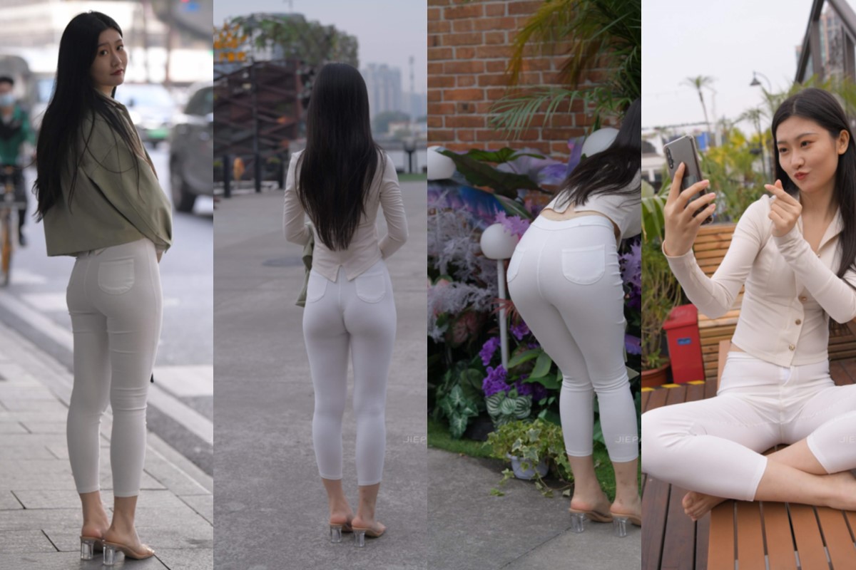 红石街拍作品★白裤~长发长腿女神 【套图+视频】