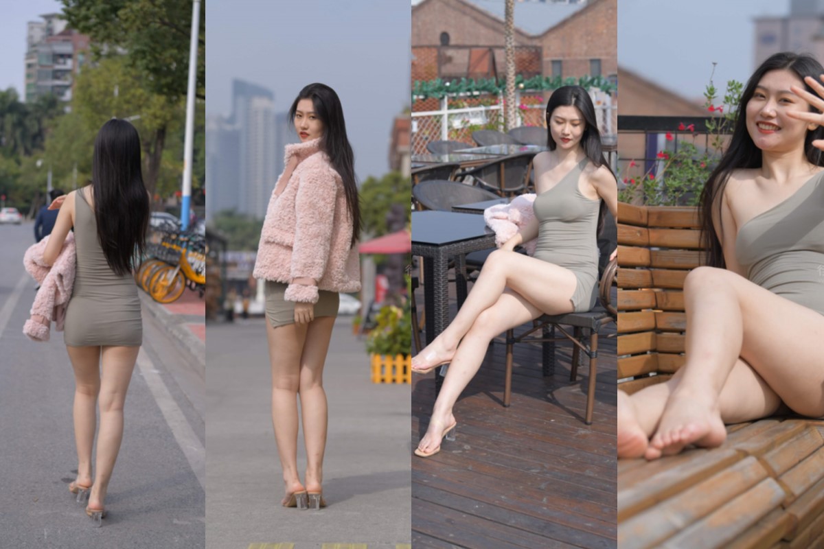 红石摄影作品●灰色包臀裙美女 【套图+视频】