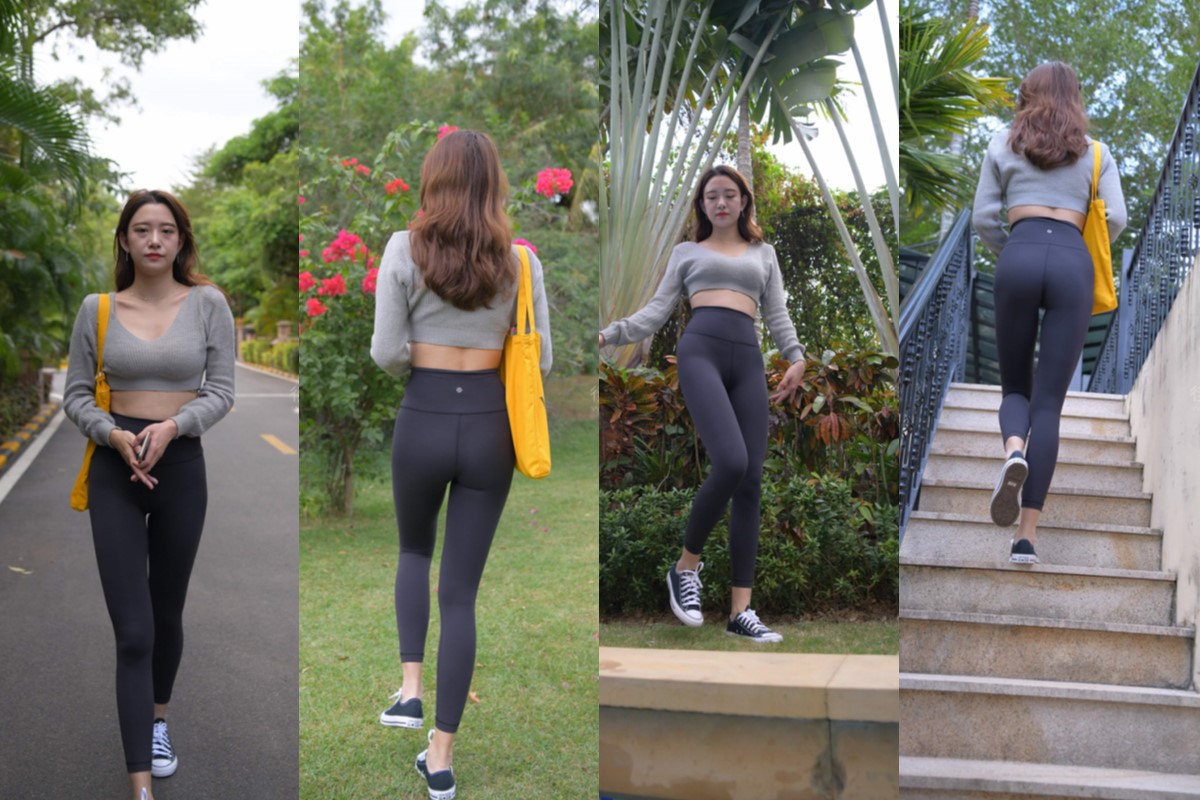 一只麋鹿摄影作品●黑色紧身瑜伽裤美女 【套图+视频】