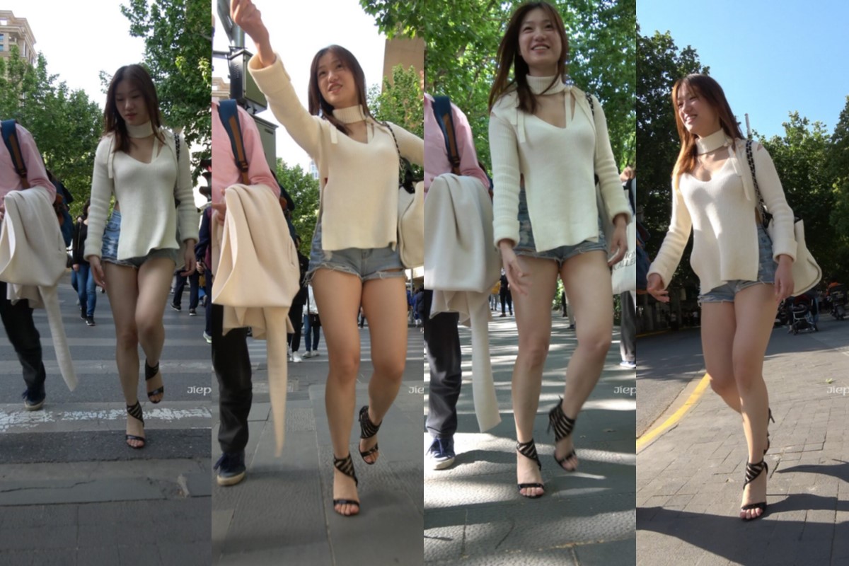 4K - 街拍牛仔热裤街拍高跟性感美女 [1.69 GB/MP4]