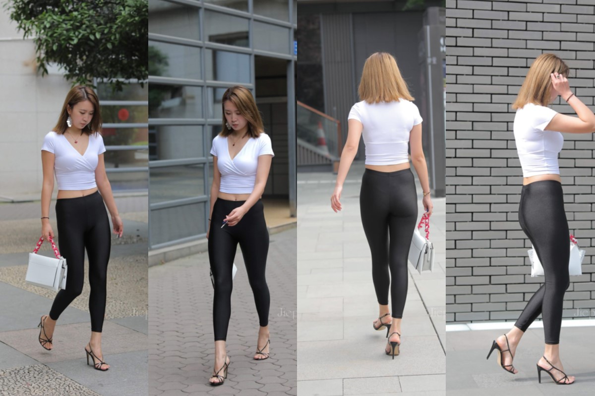 性感的黑色打底裤美女【套图+视频】