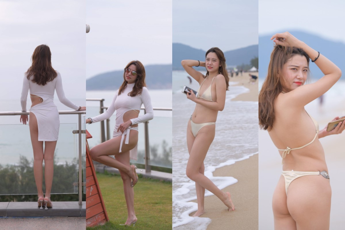 [第8季•从心出发] 【红石旅拍摄影作品】第三篇：海边白裙长腿女孩