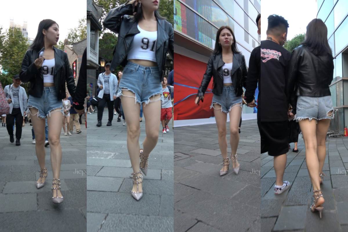 4K - 超气质的美腿热裤颜值美女 [2.14 GB/MP4]