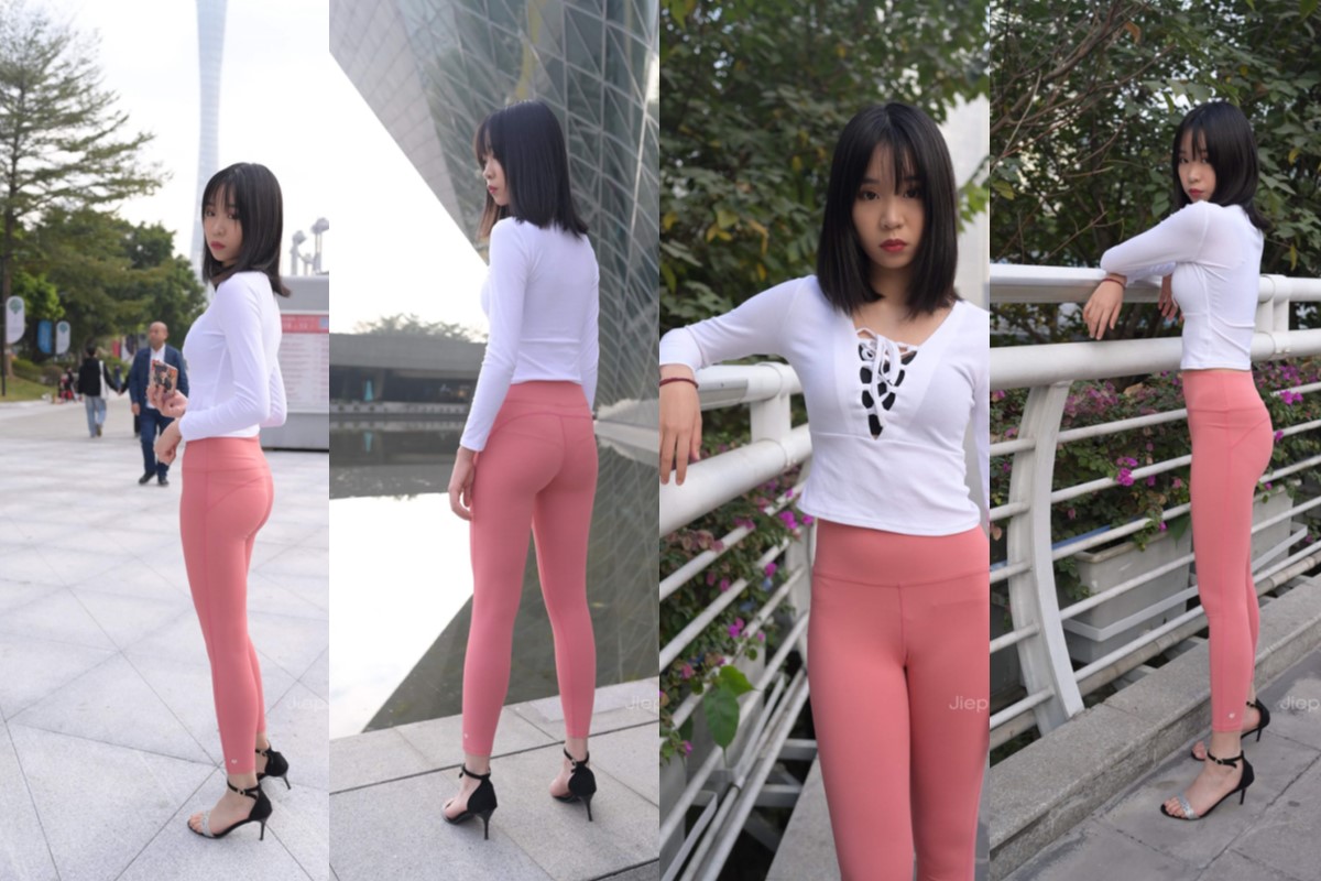 粉色瑜伽裤少女 【套图+视频】