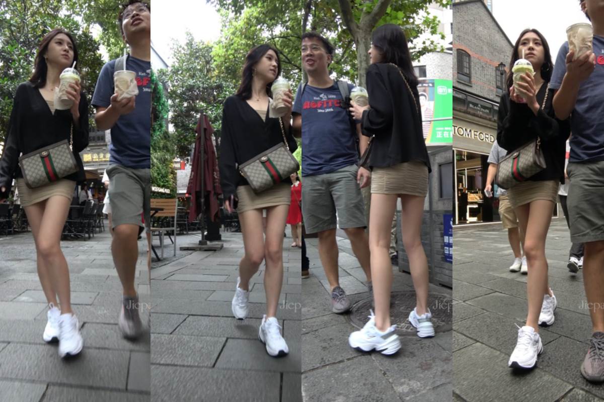 4K - 街拍超短包臀短裙小妹 [1.39 GB/MP4]
