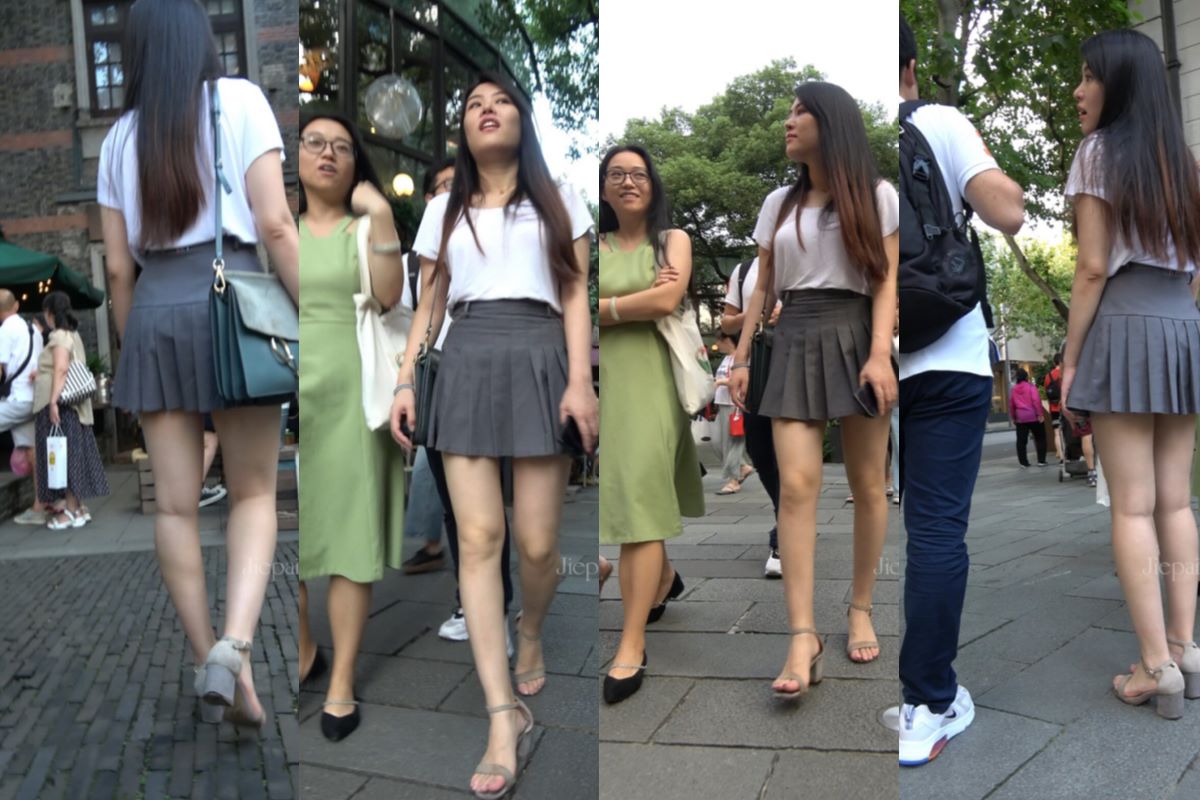 4K - 街拍百褶短裙美眉 [2.39 GB/MP4]