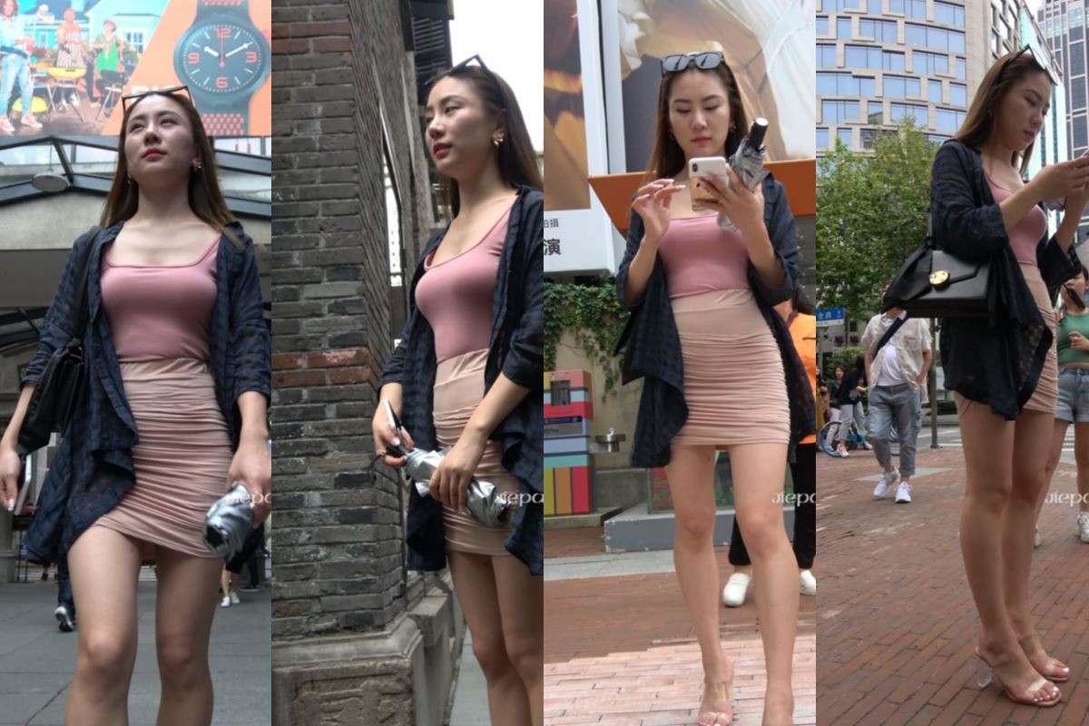 4K - 街拍性感包臀裙时尚高跟街拍美女 [2.76 GB/MP4]