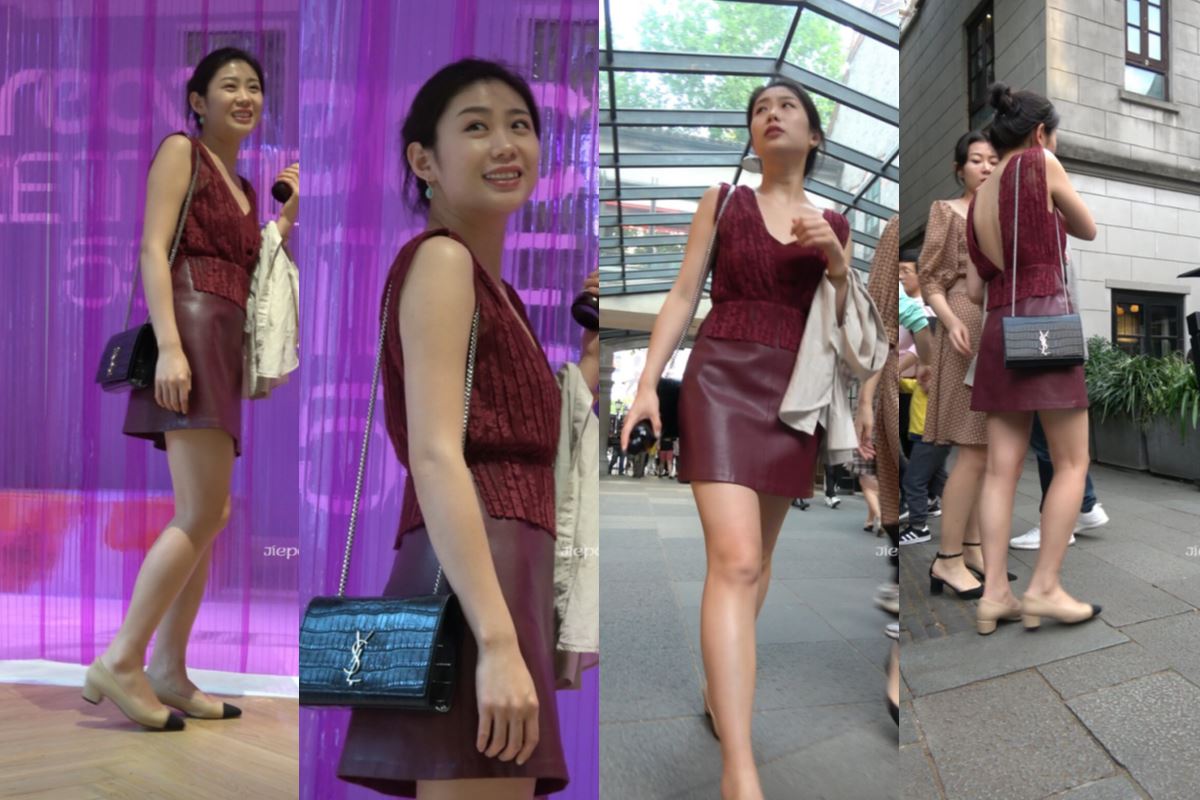 4K - 性感露背短裙性感美女街拍姐姐 [1.81 GB/MP4]