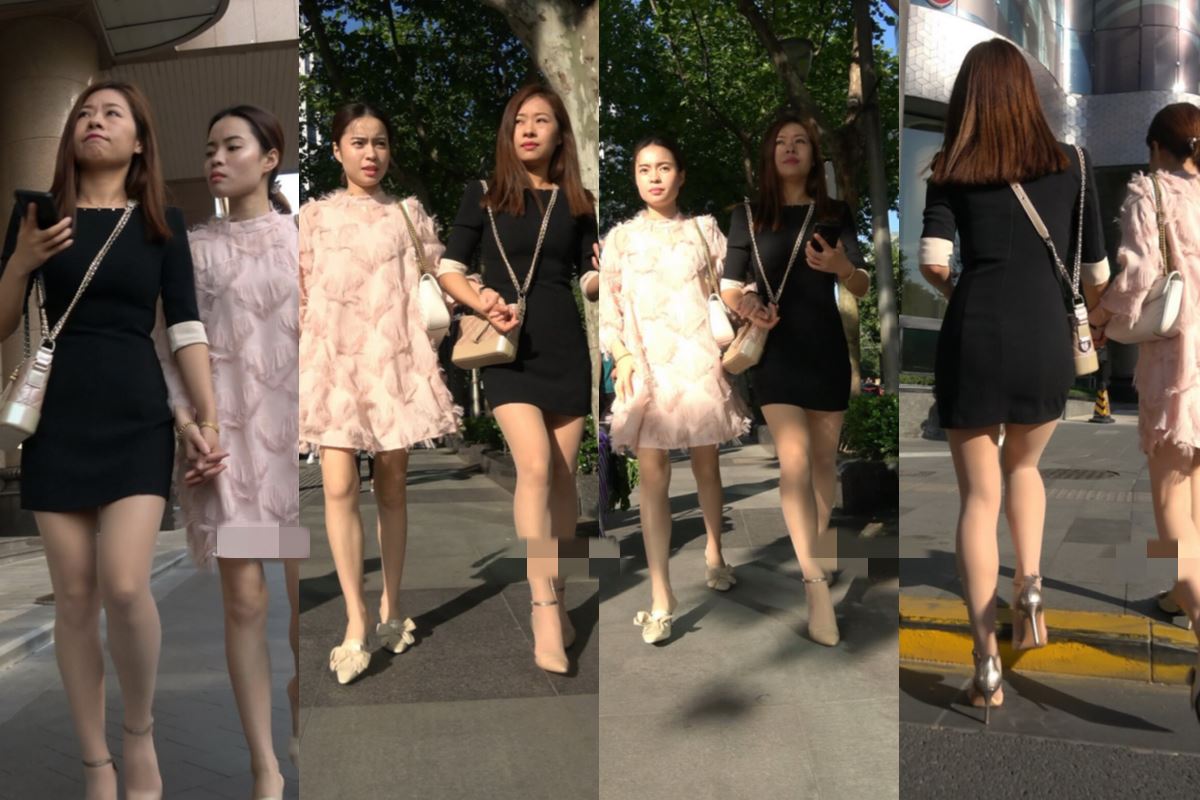 4K - 性感丝袜街拍美腿美女一起逛街 [1.42 GB/MP4]