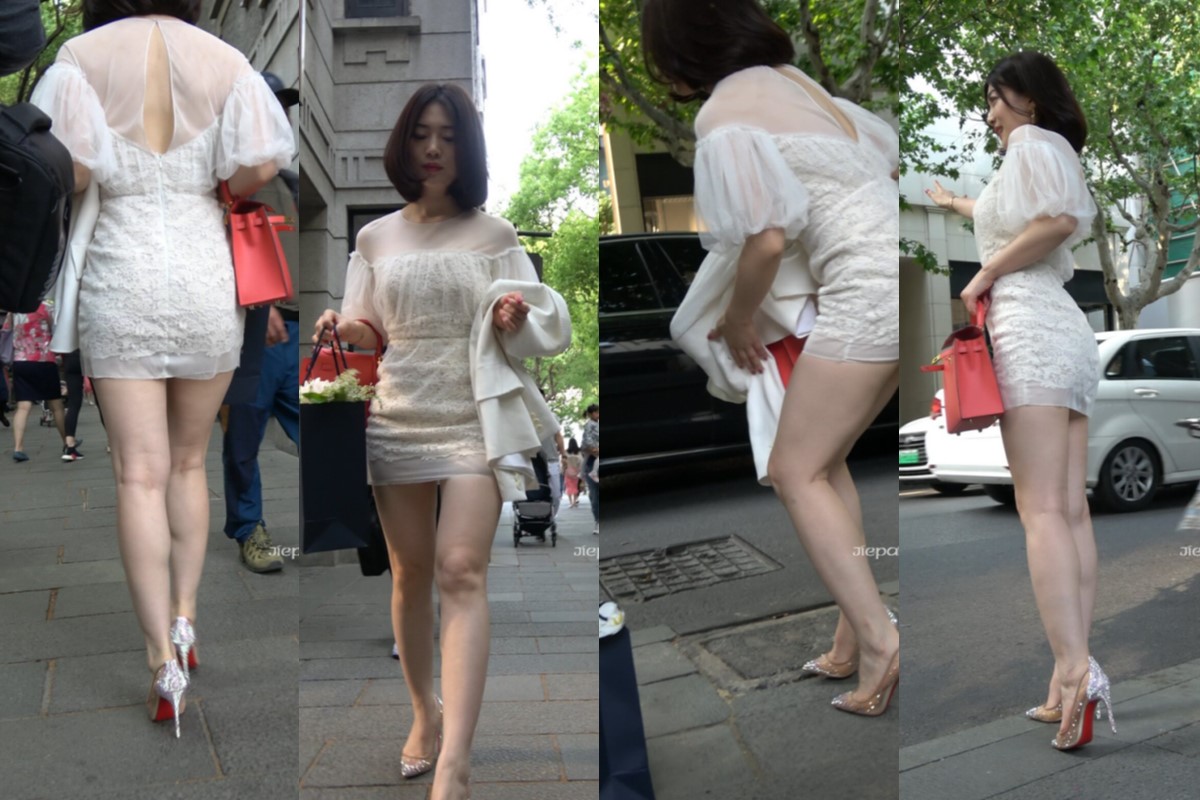 4K - 街拍极品身材包臀短裙性感街拍美女 [1.52 GB/MP4]