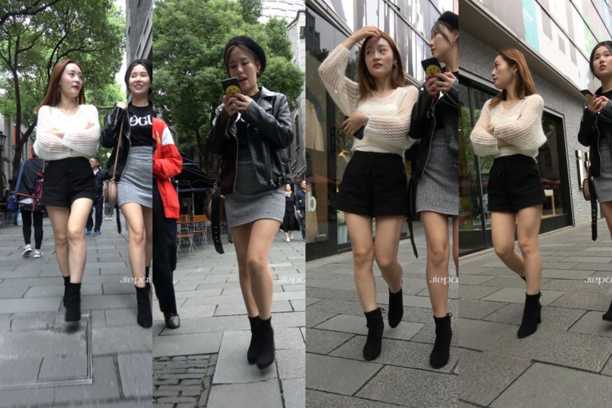 4K - 性感2短裙街拍高跟街拍美女 [1.07 GB/MP4]