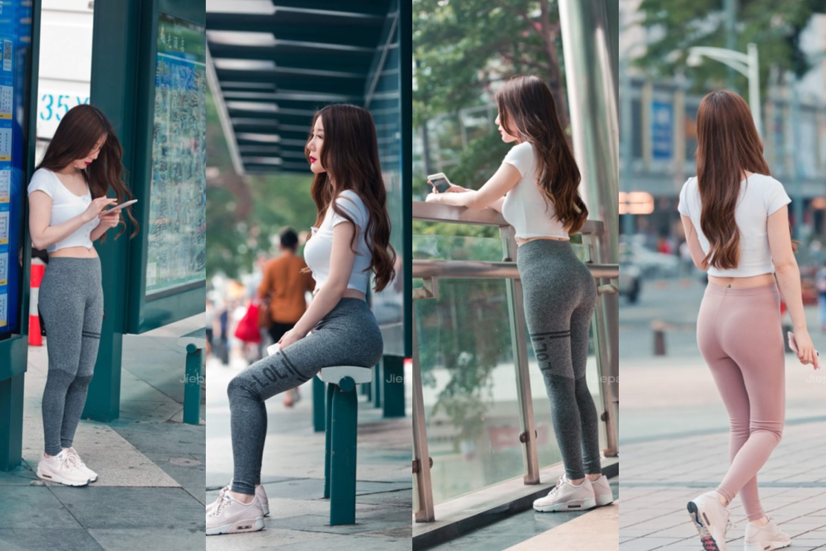 御风街拍★翘臀丰胸的健美裤少妇 【套图+视频】