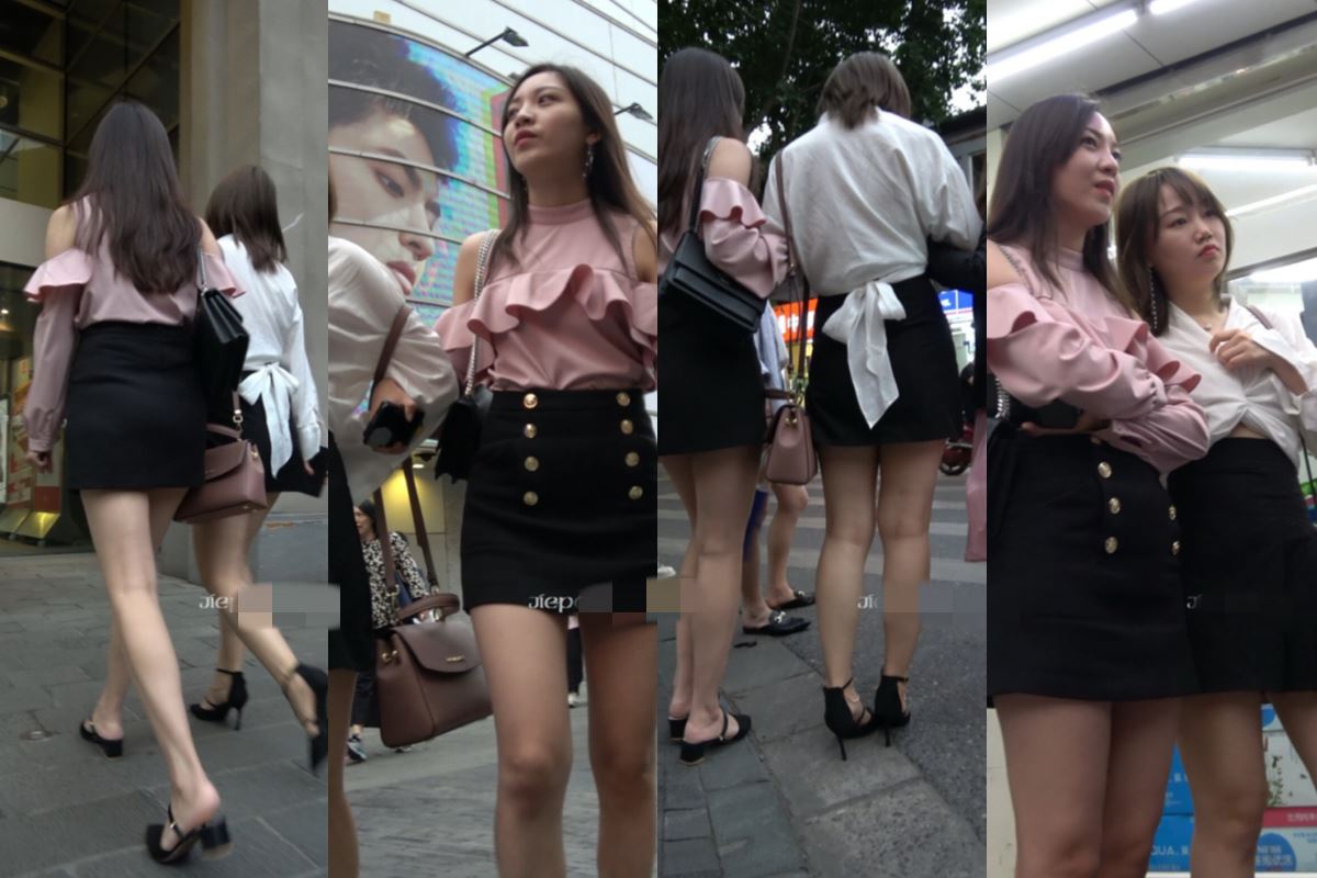 4K - 街拍跟拍黑色短裙街拍长腿高跟美女 [2.24 GB/MP4]