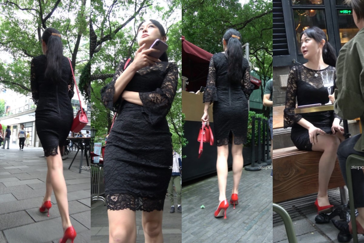 4K - 街拍性感蕾丝包臀裙高跟美女 [1.40 GB/MP4]