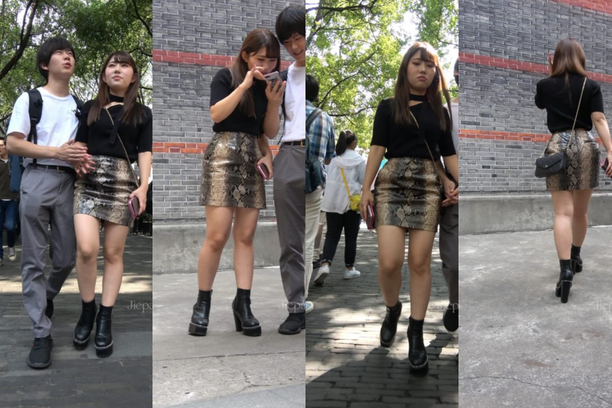 4K - 街拍蟒蛇纹短裙美眉 [1.79 GB/MP4]