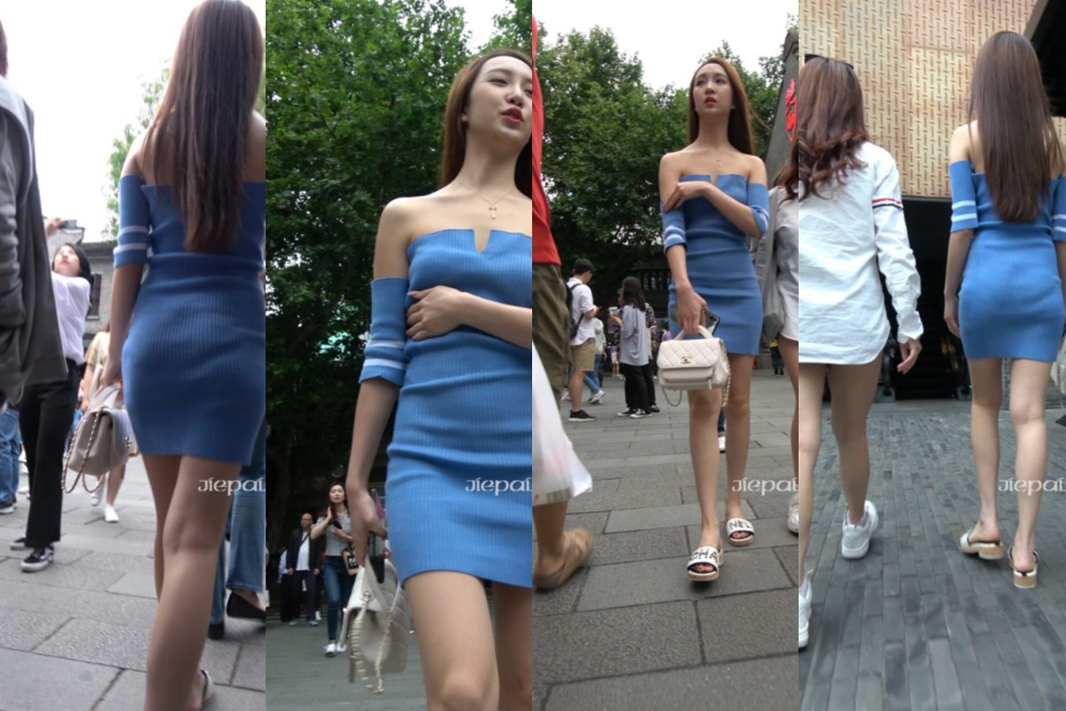 4K - 性感抹胸街拍包臀裙美女 [1.46 GB/MP4]