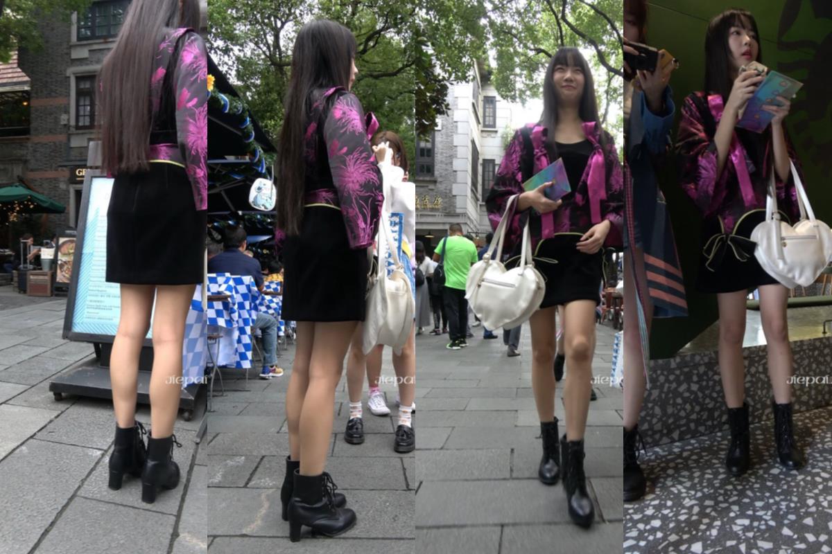 4K - 街拍可爱的长腿长发街拍美眉 [2.60 GB/MP4]