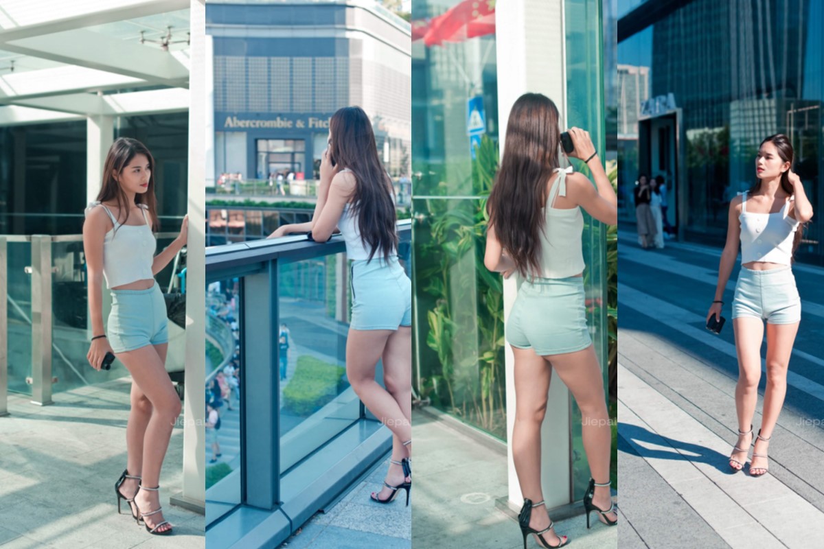 御风街拍★包臀短牛半月臀美女 【套图+视频】