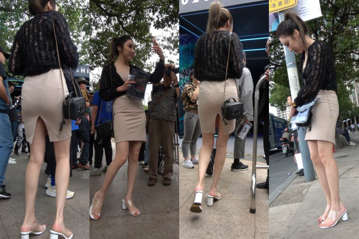 4K - 性感的开叉包臀裙街拍美女 [1.13 GB/MP4]