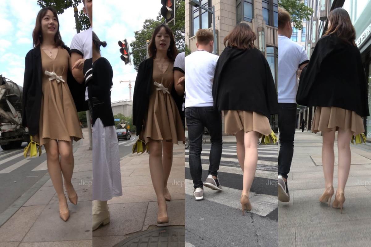 4K - 时尚的连衣裙美女 [715 MB/MP4]