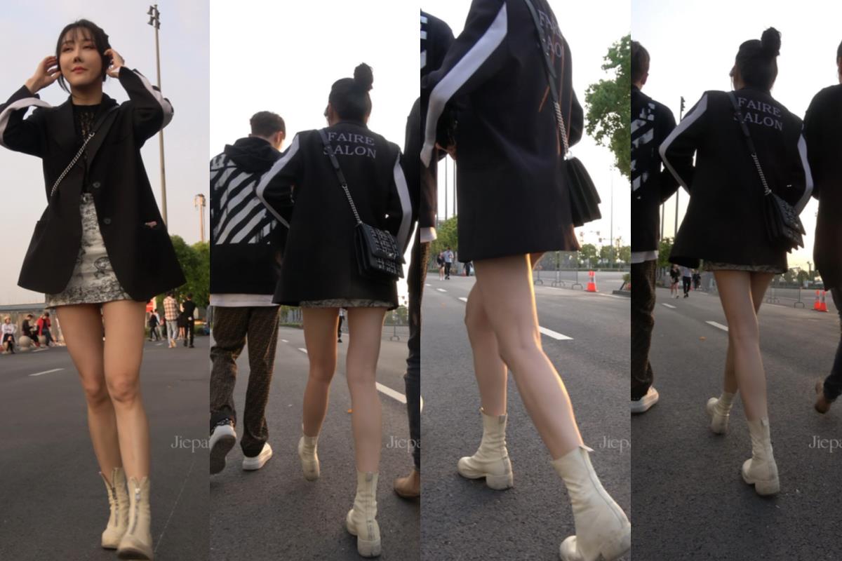 4K - 气质短裙街拍美腿姐姐 [536 MB/MP4]