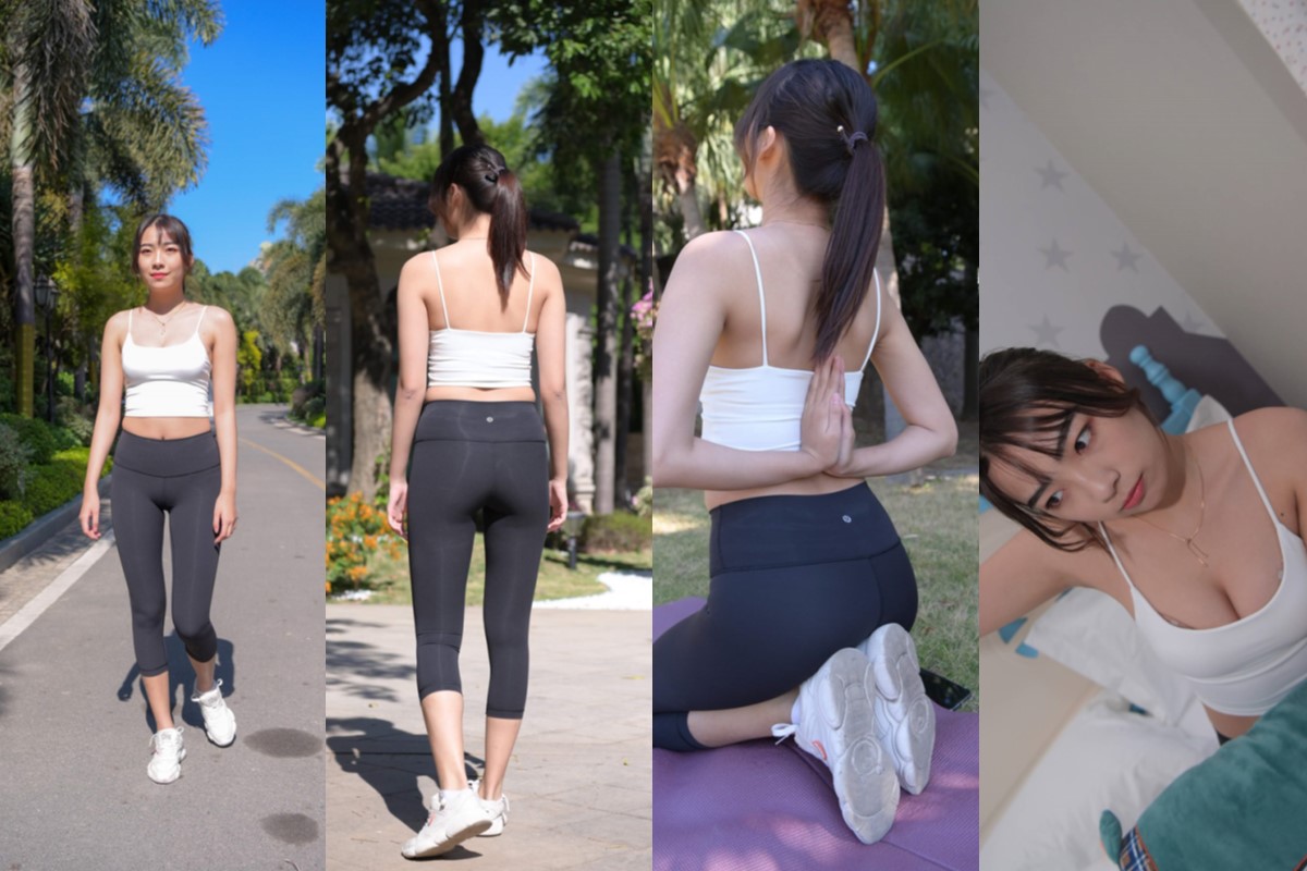 黑色瑜伽裤美女 【套图+视频】
