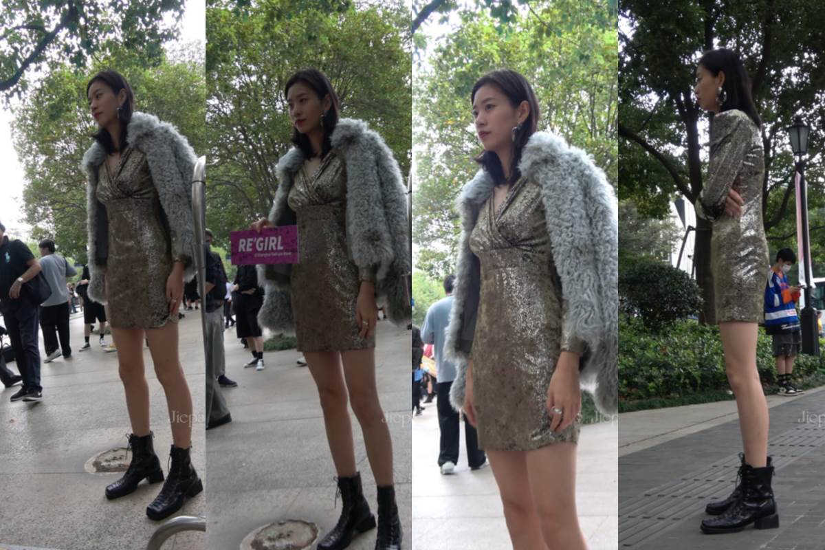 4K - 街拍苗条时尚模特外拍 [1.84 GB/MP4]