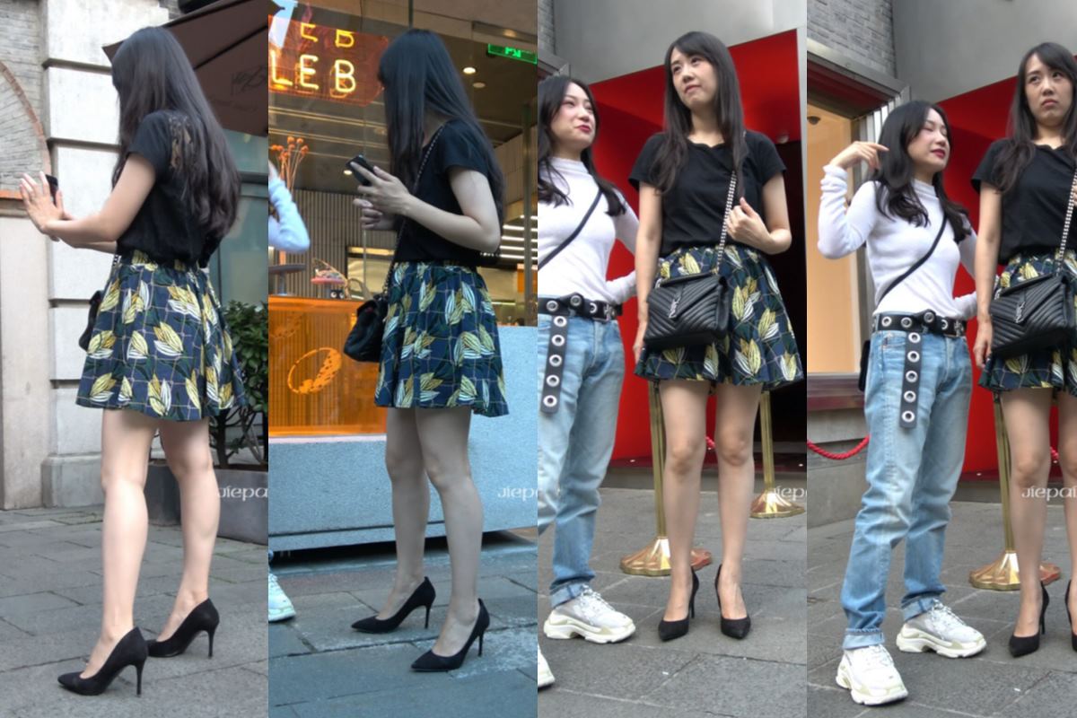 4K - 气质短裙街拍美腿小姐姐 [1.42 GB/MP4]