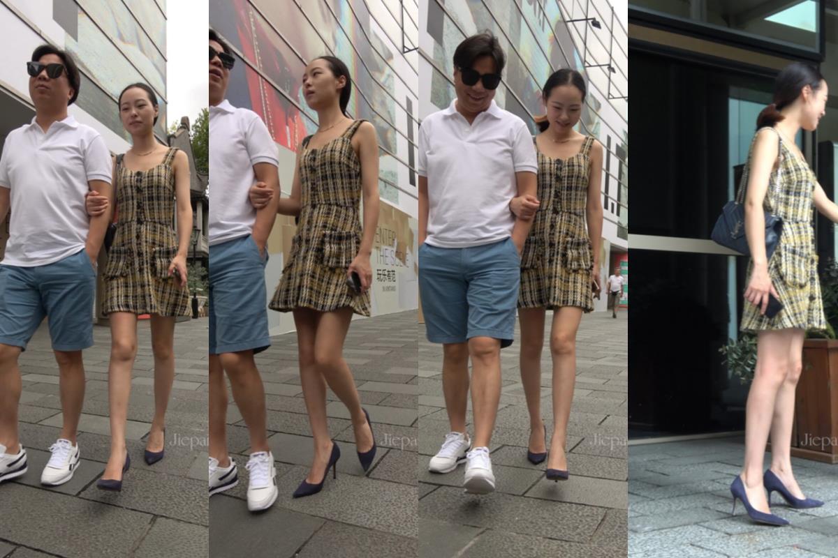 4K - 街拍黑色尖嘴高跟美女 [1.84 GB/MP4]