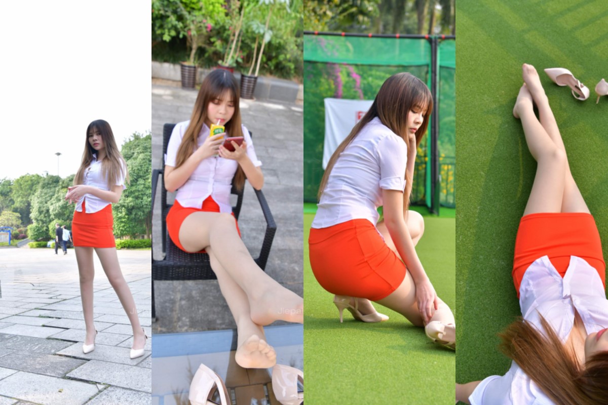 小姐姐说这是橙色的裙裙【套图】