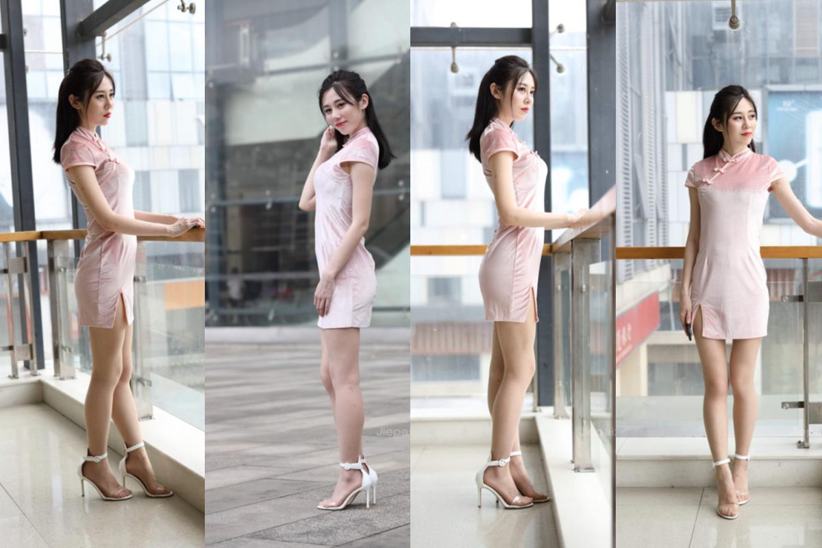 辉辉★极品粉色旗袍肉丝美腿美眉【套图+视频】